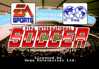 FIFA International Soccer (USA, Europe) (En,Fr,De,Es) Title Screen